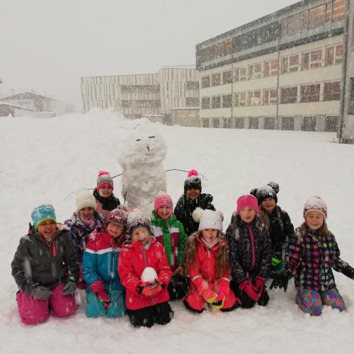 Schneemann bauen